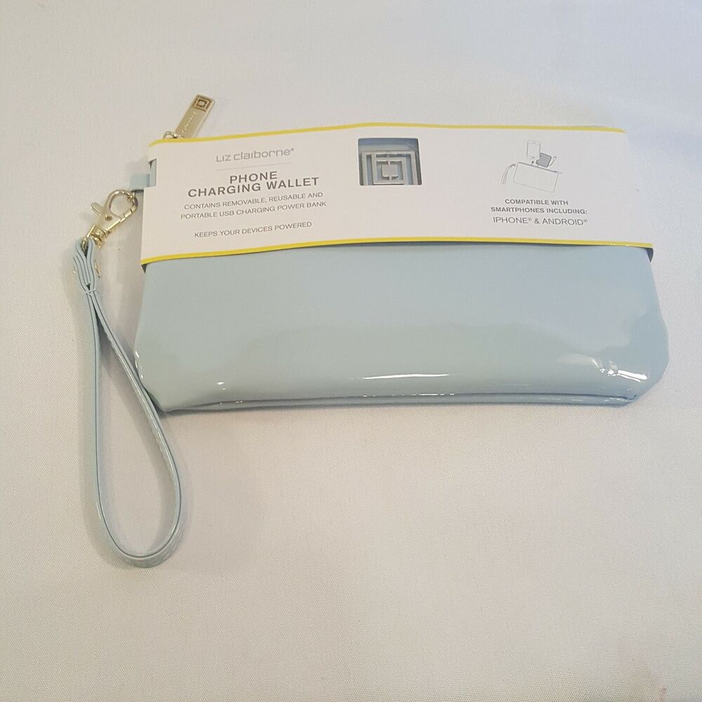 Liz Claiborne Phone Charging Wallet - Blue- Brand New Originally $50 - Picture 1 of 5